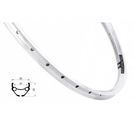 Ráfek FORCE PRIME 559x21, 36děr, stříbrný
