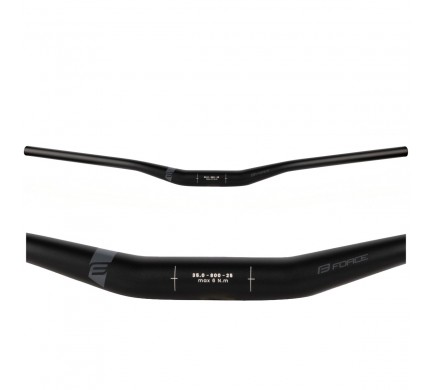 Řídítka FORCE TEAM prohlé 35,0/ 800 Al,černé mat