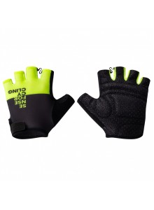 Rukavice FORCE FINE, černo-fluo L