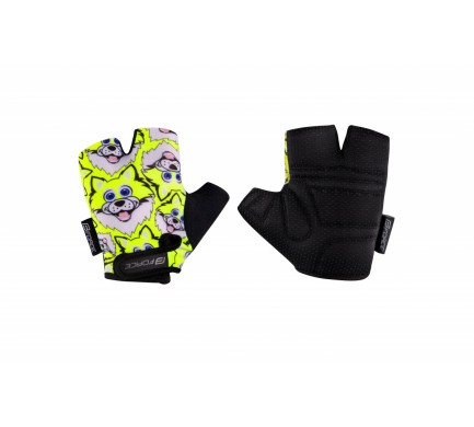 Rukavice FORCE WOLFIE KID, fluo M