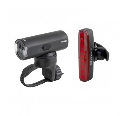 Světla sada FORCE PIPE USB přední+zadní