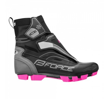 tretry zimní FORCE MTB ICE21 LADY, černo-růž 37