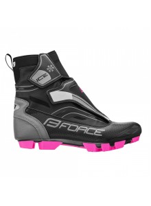 tretry zimní FORCE MTB ICE21 LADY, černo-růž 38