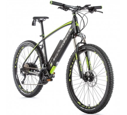Horské elektrokolo Leader Fox ARIMO 27,5", 2019-1 19,5" ČERNÁ MAT/ZELENÁ
