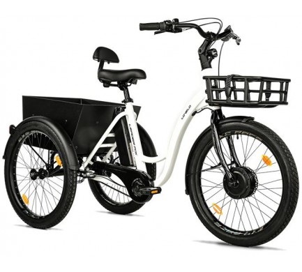 CARGO - TRICYCLE LOVELO, FRONT MOTOR, WHITE SHINY KOLA NA PRODEJ
