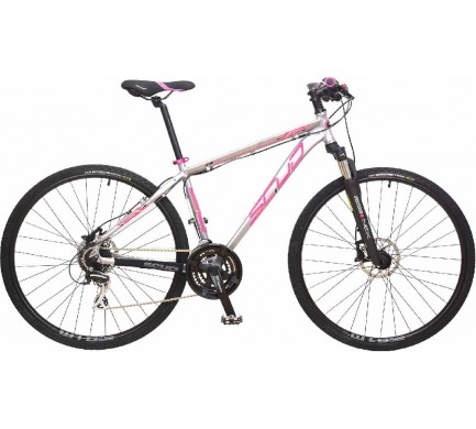 Crossové kolo 28" SCUD Fraga Lady 18" Acera 3x8 Disc grey-pink