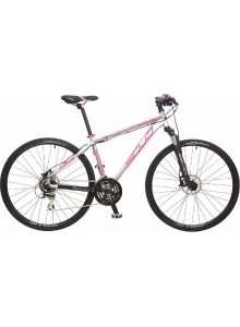 Crossové kolo 28" SCUD Fraga 17" Acera 3x8 Disc light grey-pink