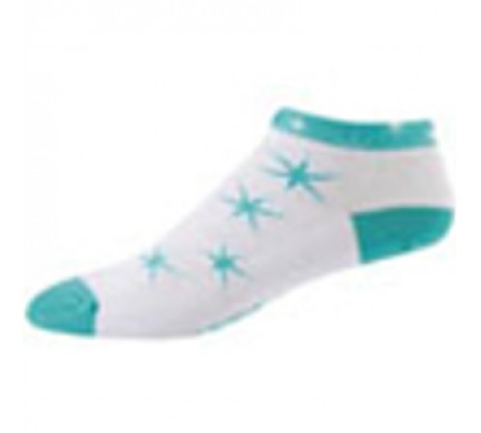 Ponožky P.I.Elite LE Low W bílé tyrkysové hvězdy