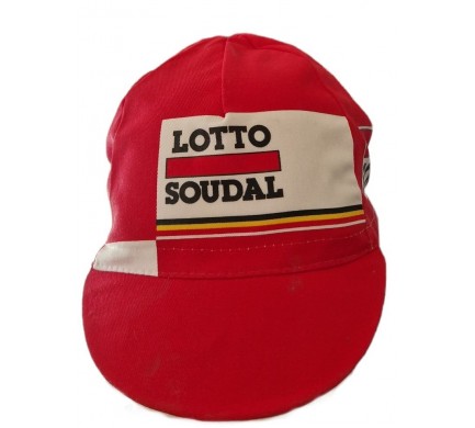 Čepice cyklistická Profi Retro Lotto Soudal červená