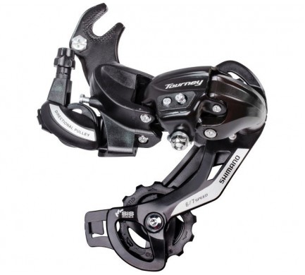 Přehazovačka Shimano TY500 6/7s s hákem černá