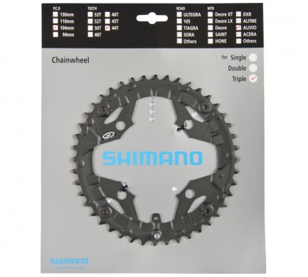 Převodník Shimano Alivio FCM430-9 44z černý, 3x9 speed