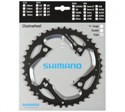 Převodník SHIMANO FCM780 42z pro kliky 3 x 10 black
