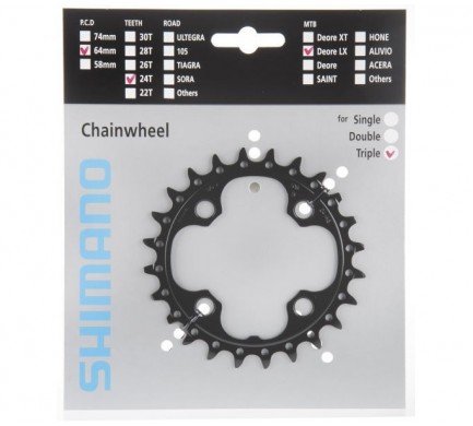 Převodník Shimano SLX M670 24z FE černý 3x10s