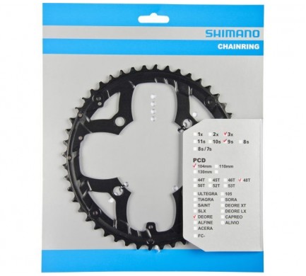 Převodník Shimano Deore M590-9s AL 48z černý 3x9s