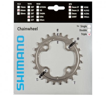 Převodník Shimano FCM780 24z stříbrný pro kliky 3x10s