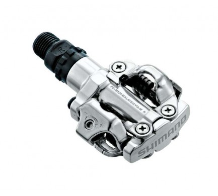 Pedály SHIMANO PDM520 oboustranné SPD stříbrné