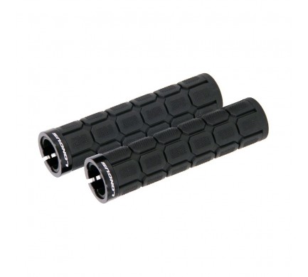 Gripy LONGUS s opěrkou Bi-materiál černo/červené