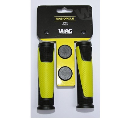 Gripy WAG double D černo/žluté 125mm