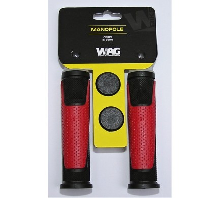 Gripy WAG double D černo/červené 125mm