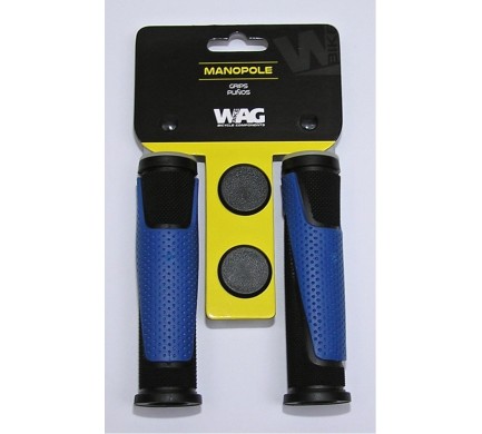 Gripy WAG double D černo/modré 125mm
