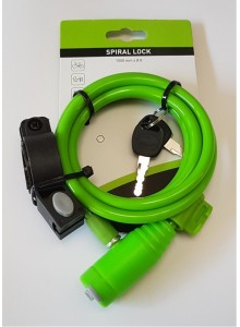 Zámek RMS BTA lanko 1500mm x 8mm spirála zelený