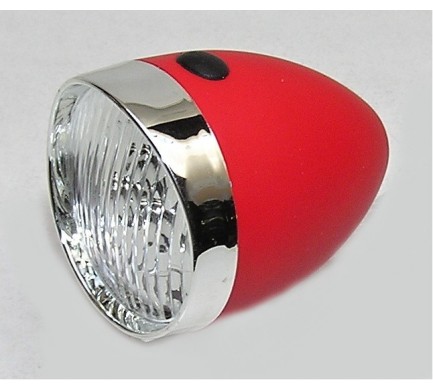 Přední retro světlo VINTAGE 3 LED + baterie červené