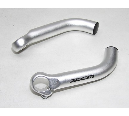 Rohy ZOOM oblé krátké stříbrné matné