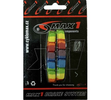 Brzdový špalek MAX1 samotná guma duhový