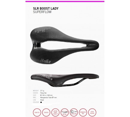 Sedlo SEL.IT.SLR Boost Lady Superflow black mangan