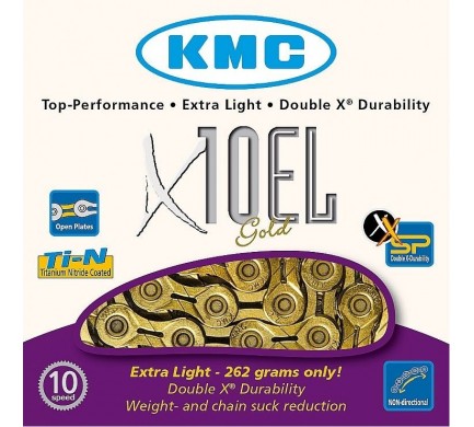 Řetěz KMC X-10 EL Gold Light 114 čl.