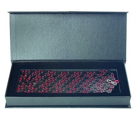 Řetěz KMC X-11-SL DLC black-red 116 článků Řetěz KMC X-11-SL DLC black-red 116 článků