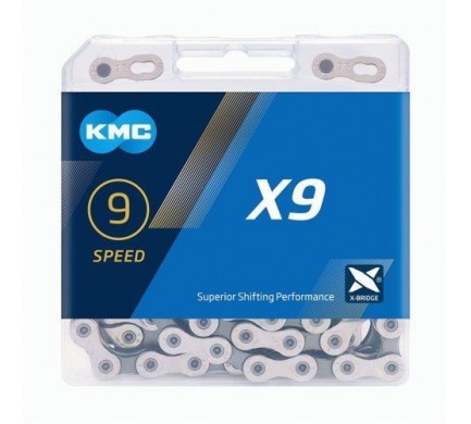 Řetěz KMC X-9 silver/grey 114 článků box