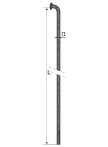 Drát MACH 2 mm nerez černý délka 256 mm