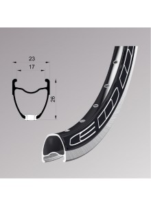 Ráfek RMX EDDY 622 road/cross/gravel 32 děr černý