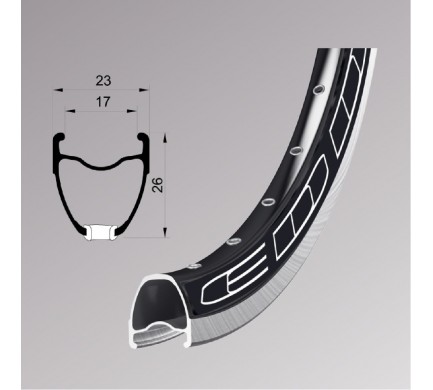 Ráfek RMX EDDY 622 road/cross/gravel 32 děr černý