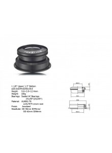 Hlavové složení AUTHOR ACO-F13H Internal (1 1/8" / 1,5"; d: 39,8/ 44/ 56 mm) (černá)