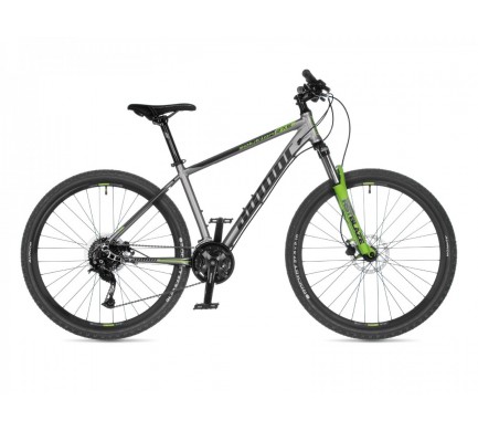 MTB XC kolo Author Solution 27,5" 2023 17" stříbrná-matná/zelená