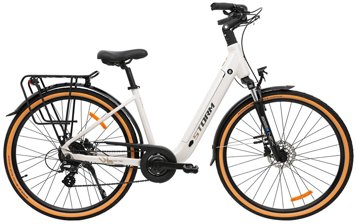 Elektrokolo STORM 28 E-Diamond PRO low step HR3 025 504 Wh 17" perlově bílá / černá