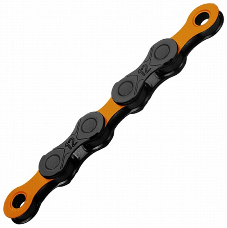 Řetěz KMC DLC 12 oranžovo/černý v krabičce 126 čl.