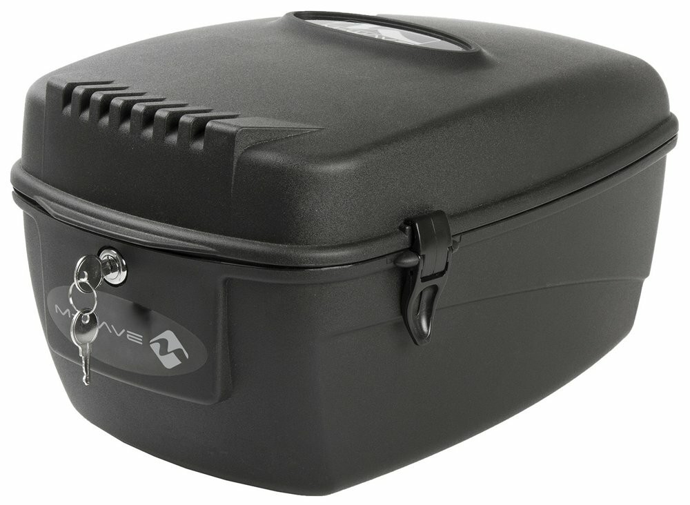 Box na nosič M-WAVE plastový, 17l, so zámkom