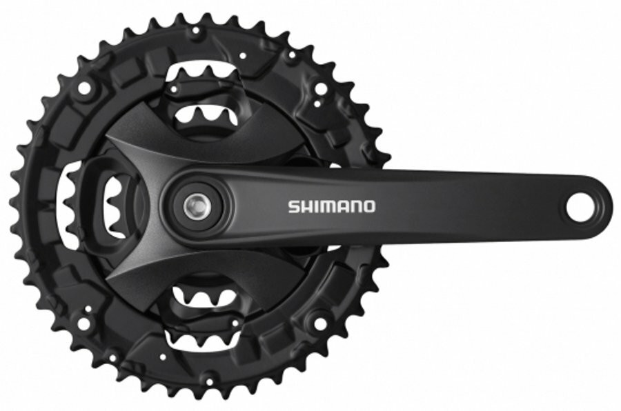Kliky SHIMANO FC-MT100-L 175mm 40-30-22, černé, bez krytu, 9 speed, pro osu čtyřhran