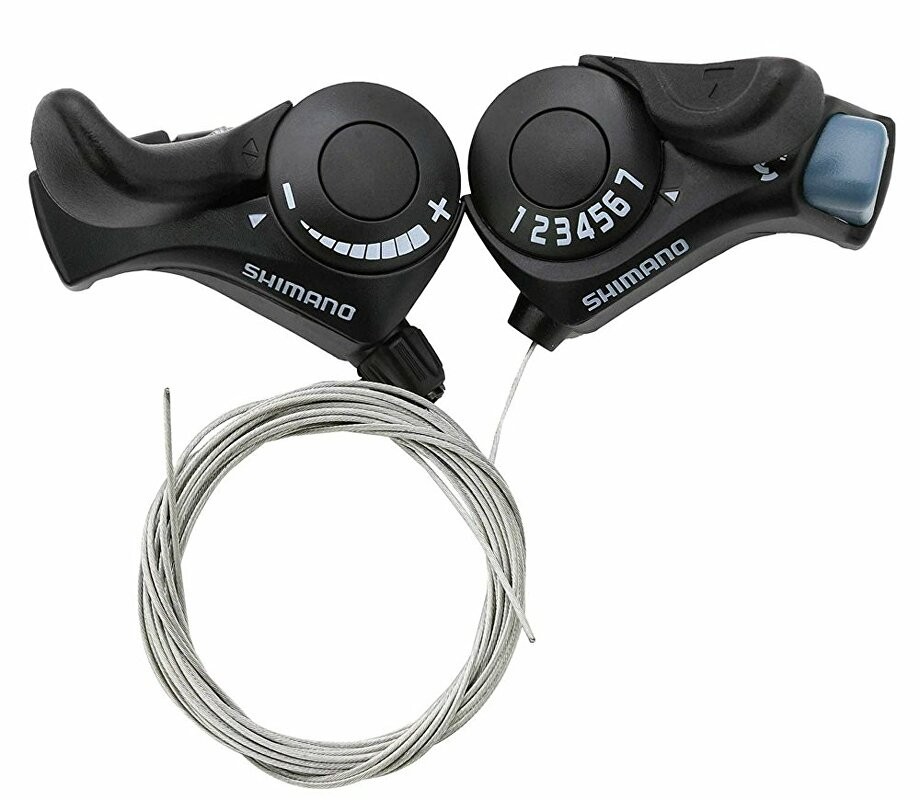 Řazení SHIMANO SL-TX30L+7 7 kolo SIS + lanka 1800 a 2050mm (pár) v krabičce