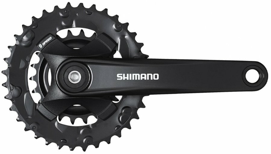 Kliky SHIMANO FC-MT101-L 175mm 36x22, černé, bez krytu, 9 speed, pro osu čtyřhran