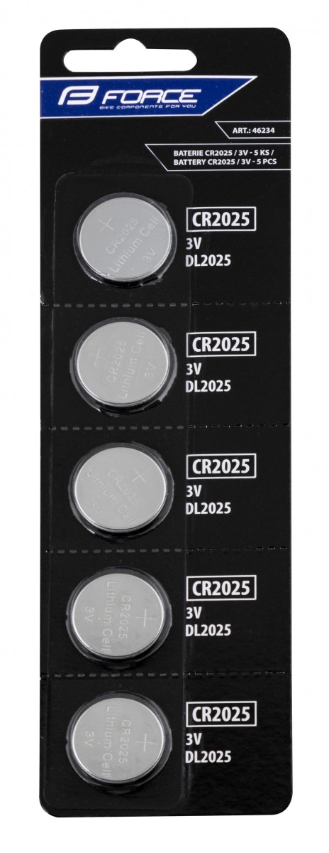 Force mincové batérie CR2025 / 3V 1 x 5 ks