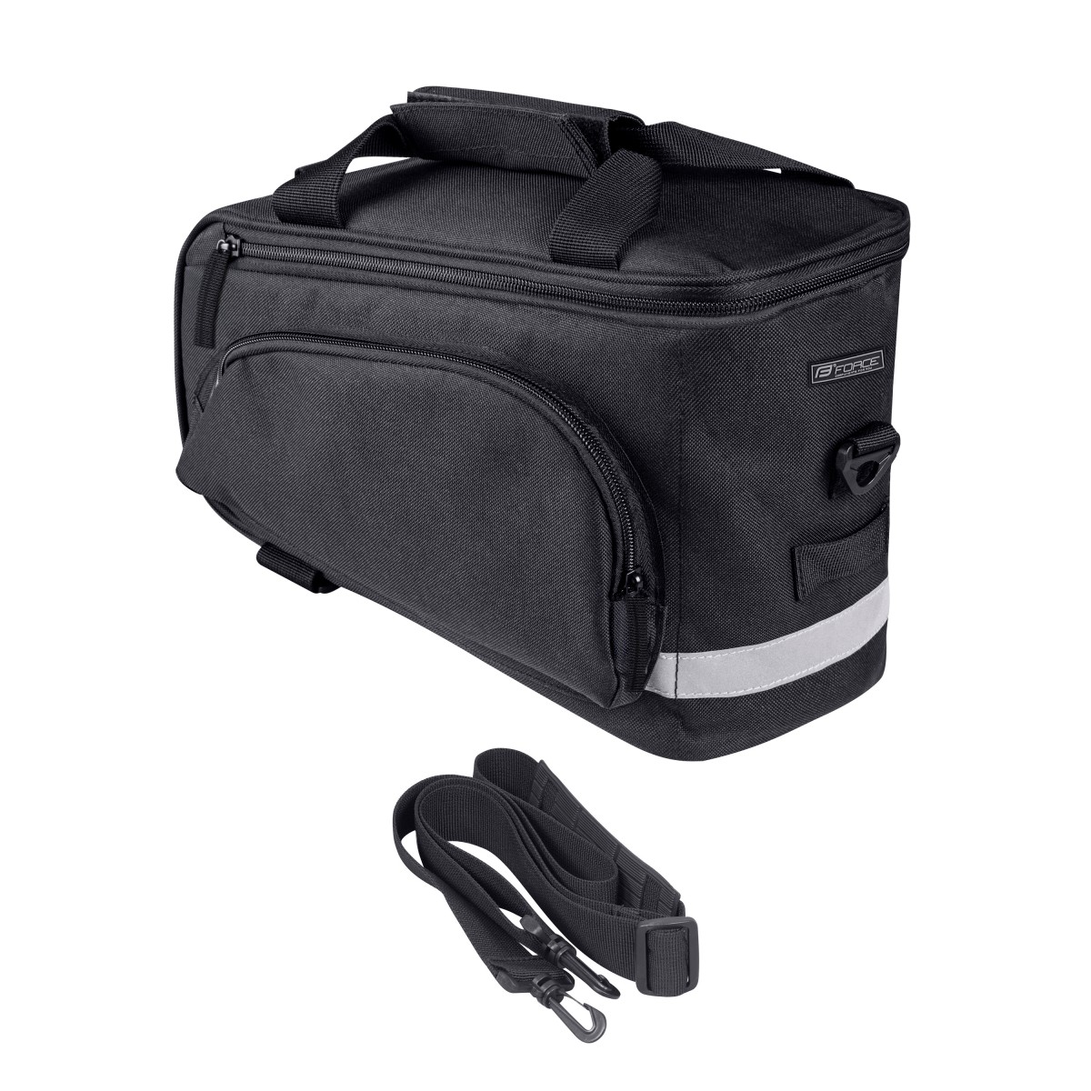 Force Zadná nosná taška SLIM BUD, čierna 9 l