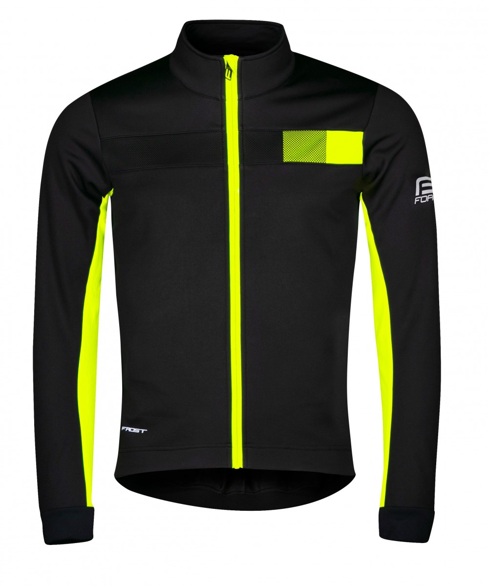 Bunda FORCE FROST softshell, čierno-fluo XS