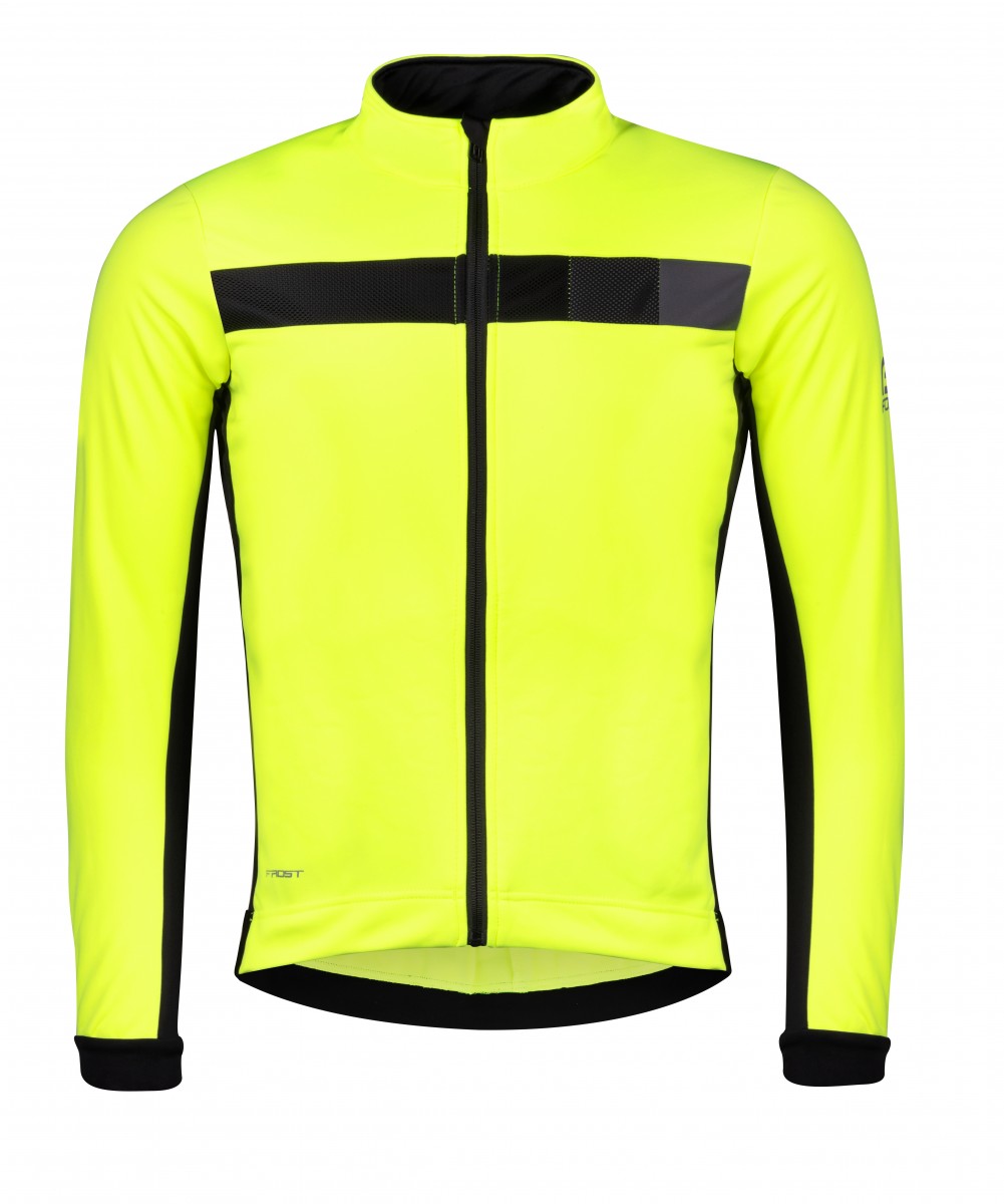 Bunda FORCE FROST softshell, fluo-čierna M