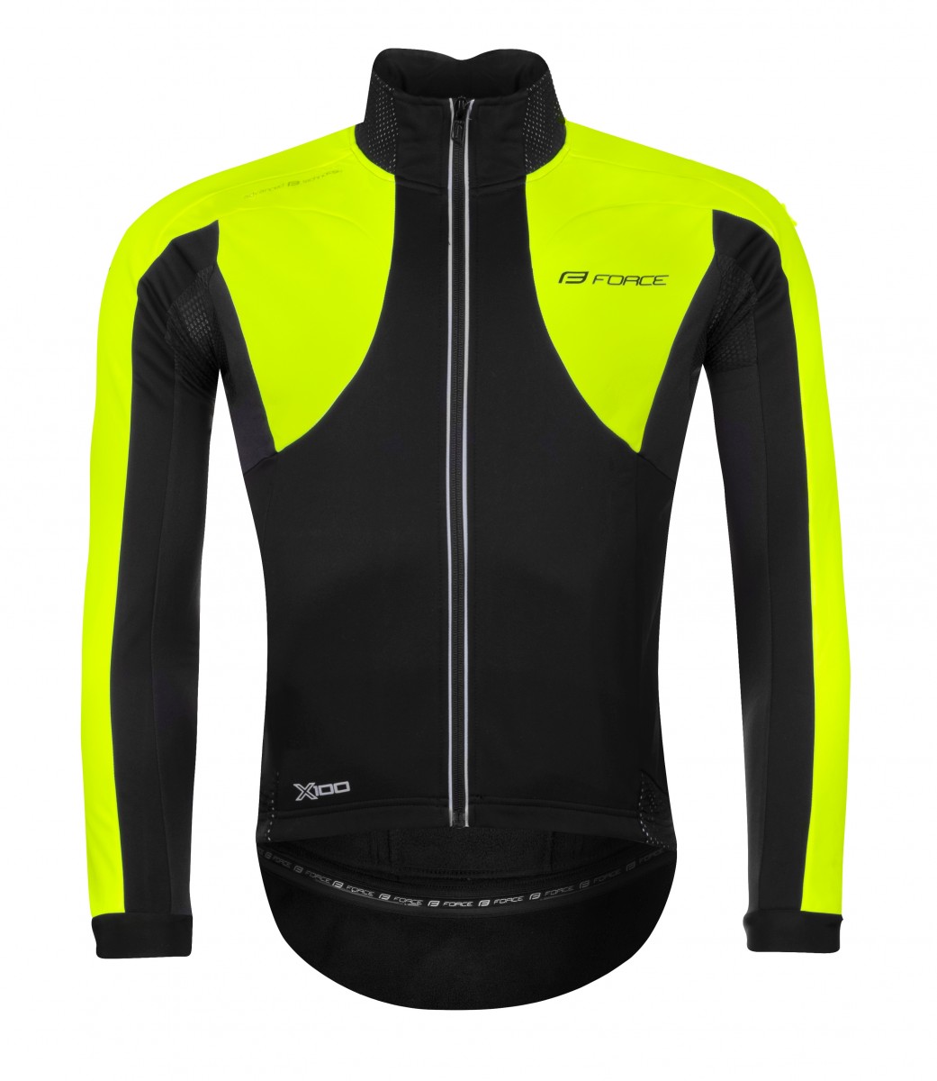 Bunda FORCE X100 zimná, čierno-fluo M