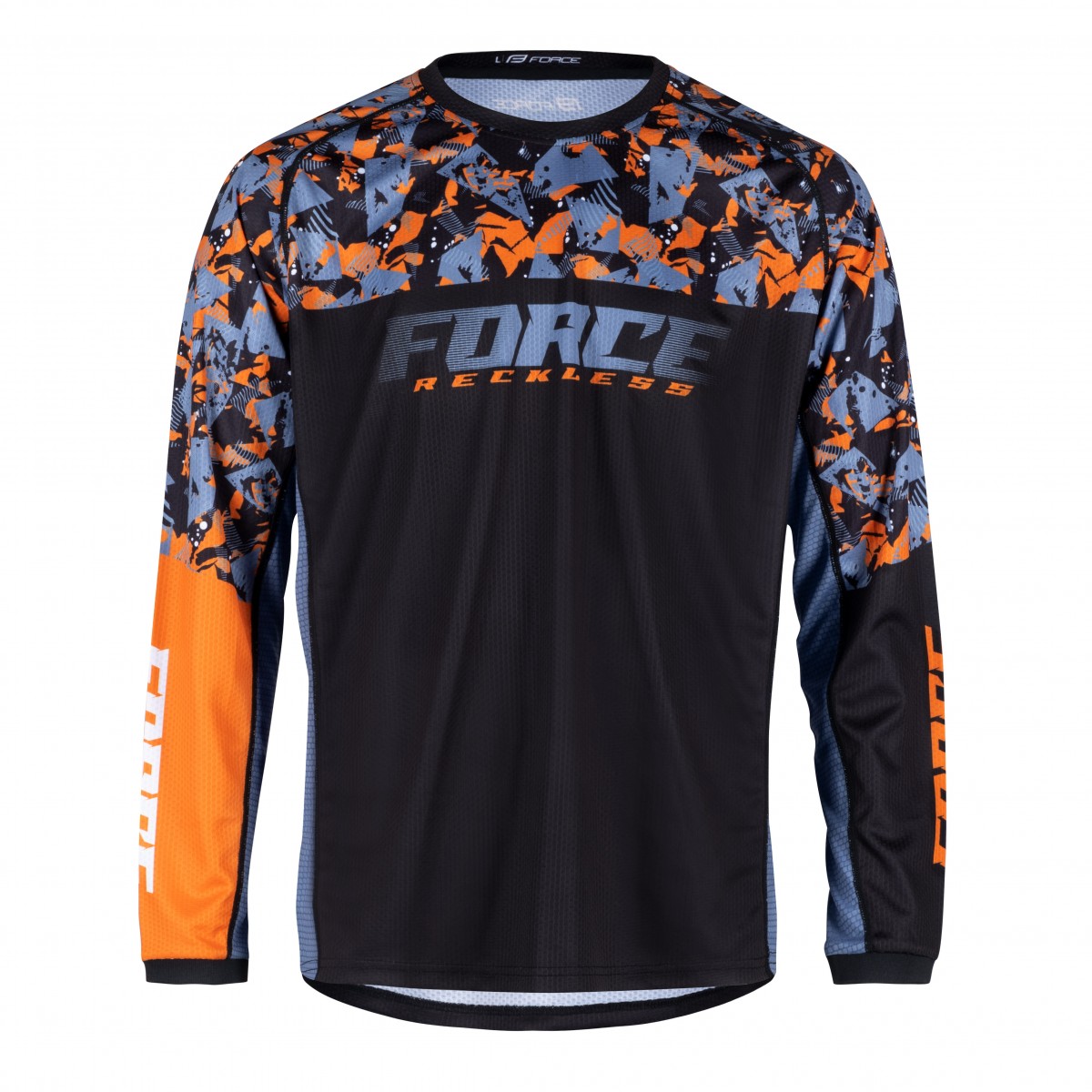 Dres F RECKLESS dlhý rukáv, čierno-oranžový M