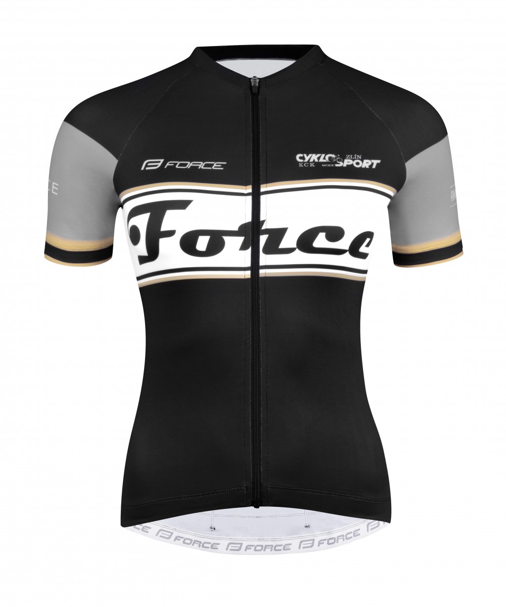 Dres F RETRO LADY krátky rukáv, čierno-zlatý M